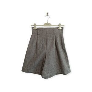 COMME DES GARÇONS Tricot  Black/White Houndstooth Wool Shorts,‎ TP-08023M,  M